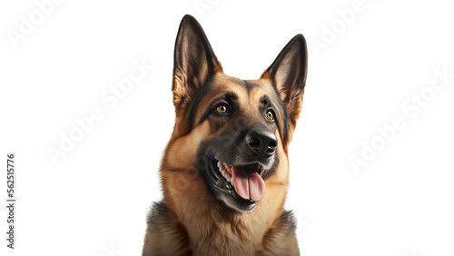 German Shepherd Dog in a invisible background Generative AI