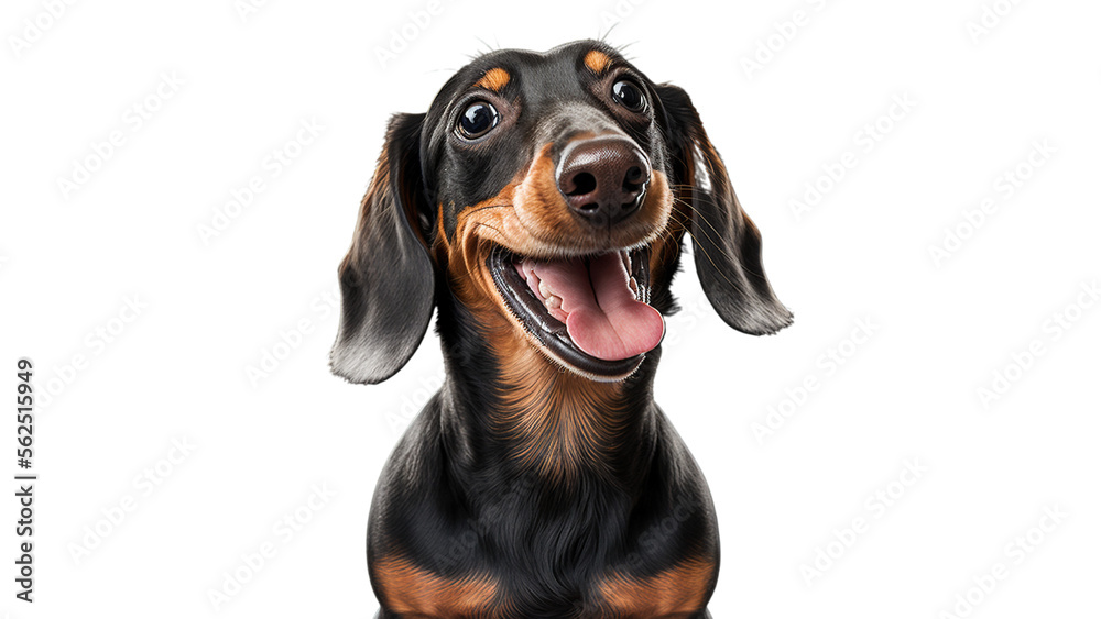 Dachshund Dog in a invisible background Generative AI
