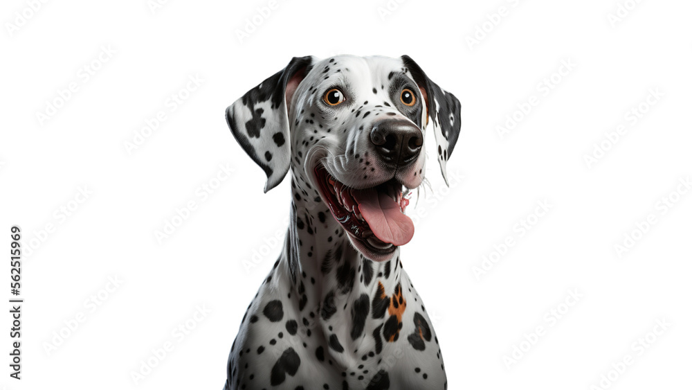 Dalmatian Dog in a invisible background Generative AI