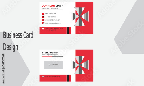 Modern and creative business card template design with a photo placeholder