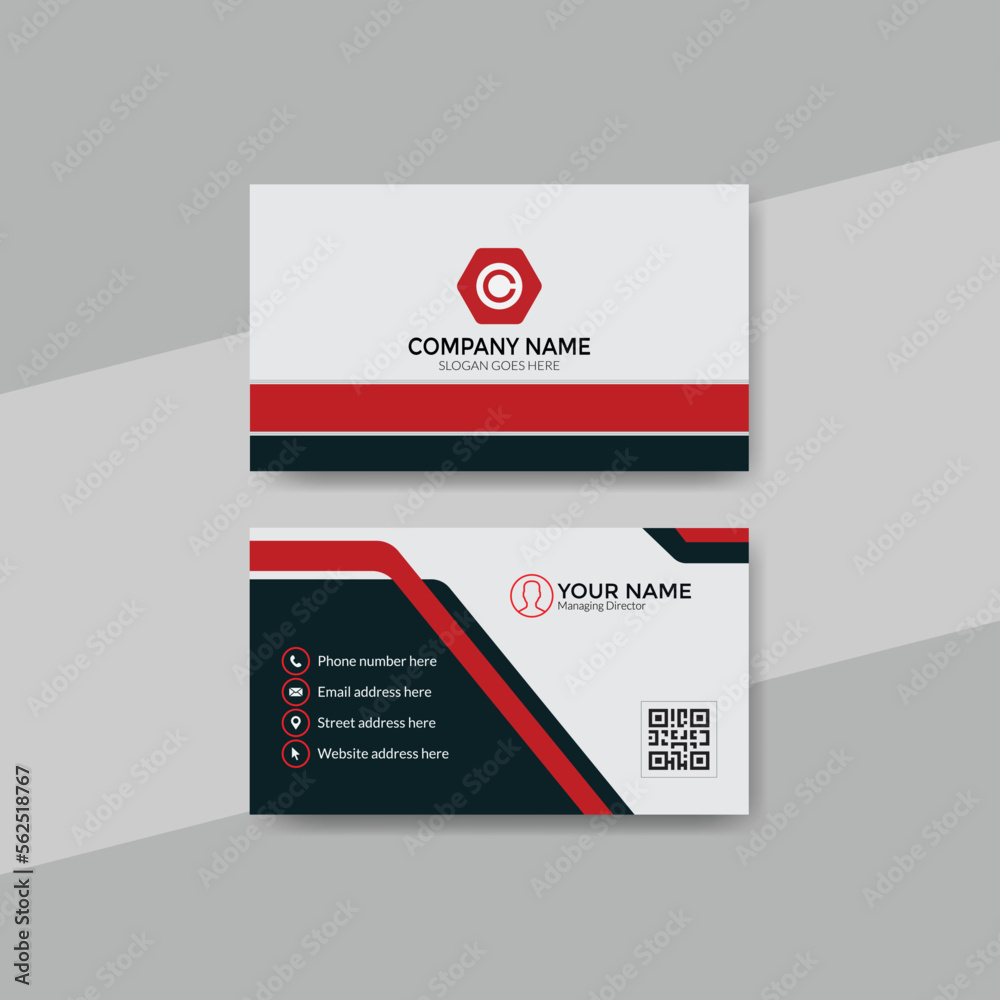 Free vector modern and clean professional business card template Free vector modern and clean professional business card template