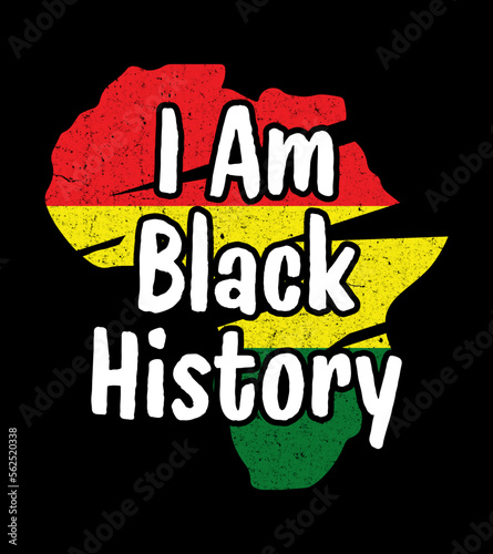 I Am Black History Black Live Matters African American T Shirt Design