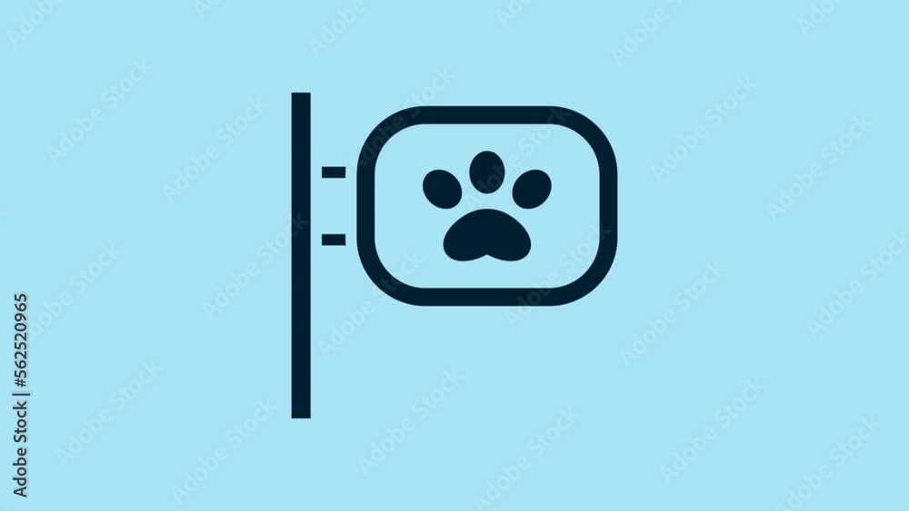 Blue Pet grooming icon isolated on blue background. Pet hair salon. Barber shop for dogs and cats. 4K Video motion graphic animation Blue Pet grooming icon isolated on blue background. Pet hair salon. Barber shop for dogs and cats. 4K Video motion graphic animation