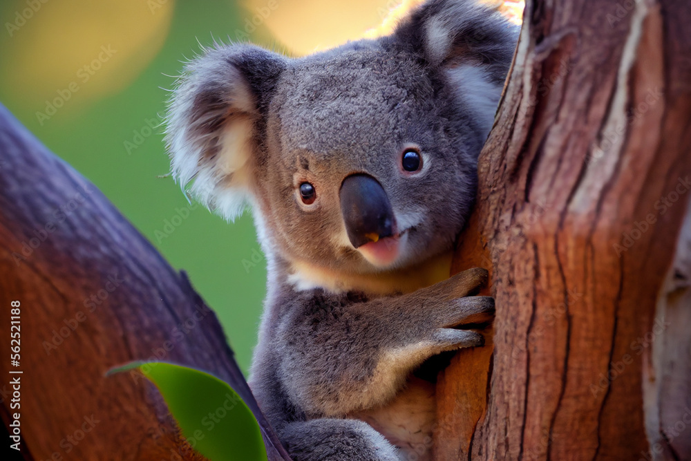 Portrait von einem Koala im Baum - Generative Ai Portrait von einem Koala im Baum - Generative Ai