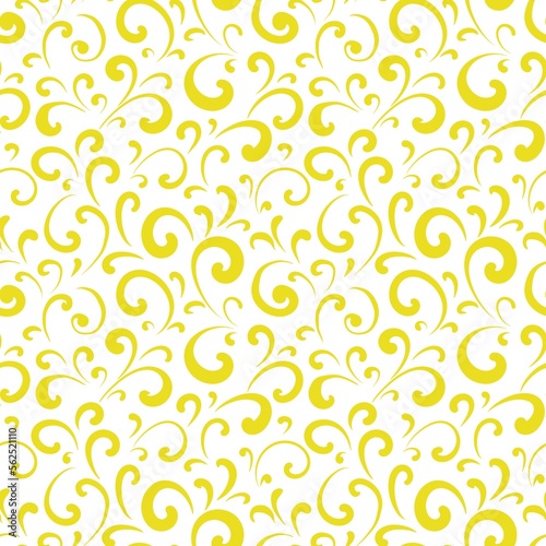  Decorative seamless pattern with yellow circles