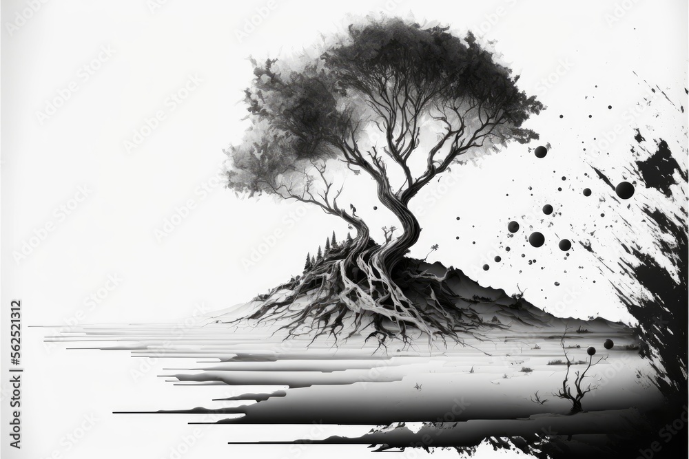 Fototapeta premium Abstract graphic generative ai Illustration 