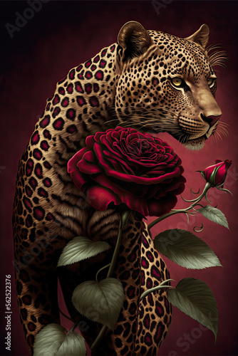 Leopards and roses 