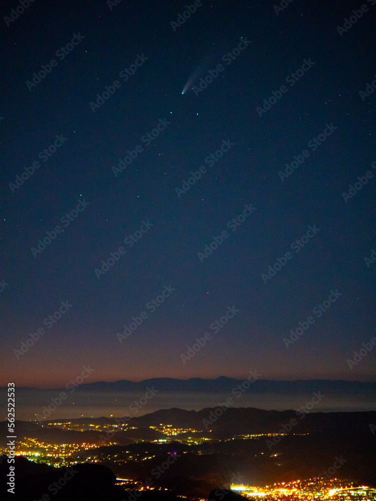 Neowise Comet over Malibu at dusk