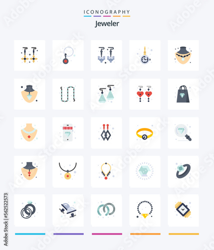 Creative Jewellery 25 Flat icon pack Such As jewelry. chain. accessory. gold. nacklace