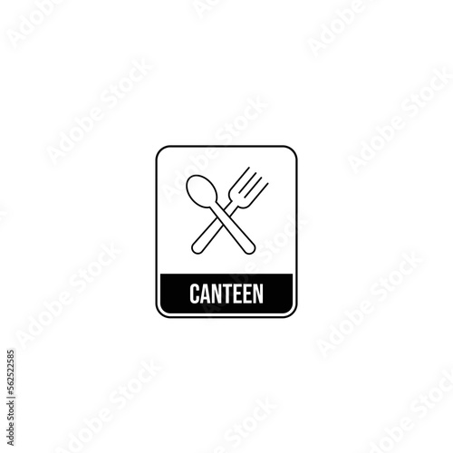 Canteen sign board vector graphics
