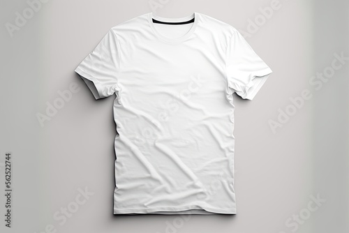 mockup blanc empty solid white t-shirt generative ai
