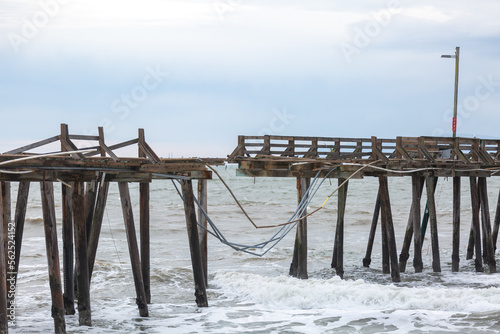 Broken Capitola Pier after the January 2023 storm and flooding photo