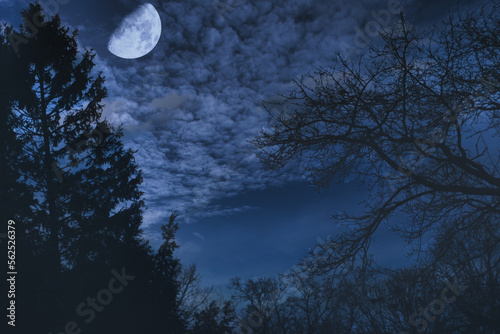 Bedeckter Himmel in der Mondnnacht  © Pascal