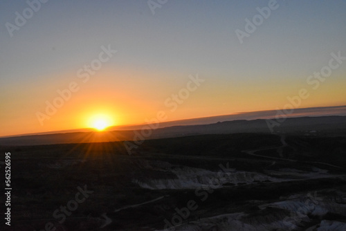 Paint Mines Interpretive Park  Calhan  Colorado  Colorado Springs  Sunset