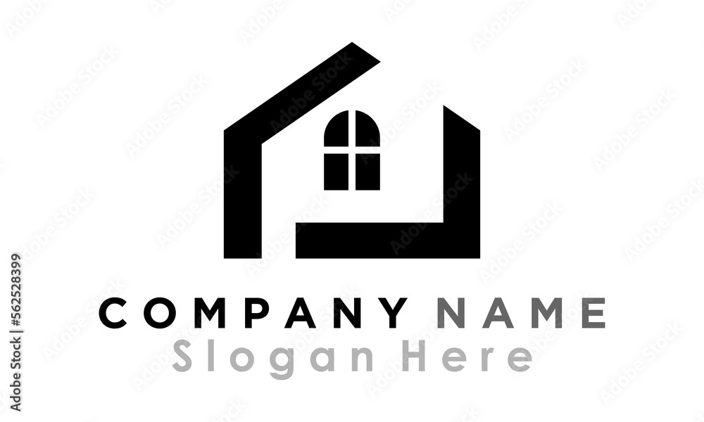simple home property icon logo