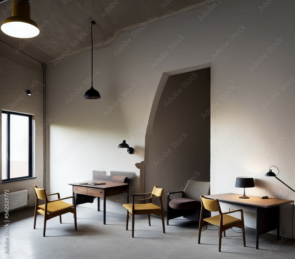 modern dining room with table modern dining room with table