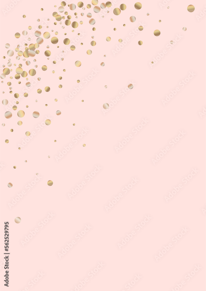 Bronze Splash Vector Pink Background. Bright Dust