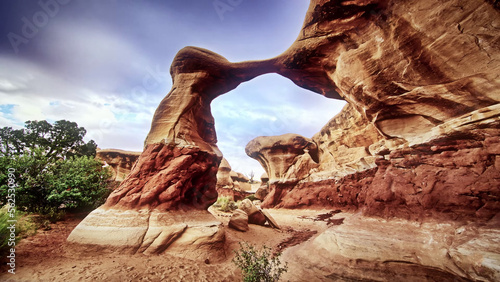 magnificent rock formation in the middle of the desert