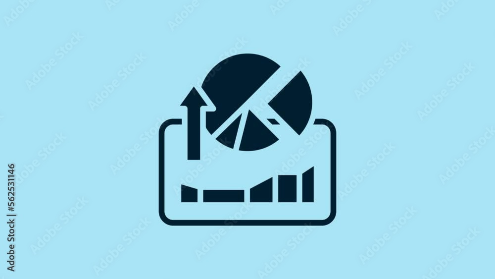Blue Stocks market growth graphs and money icon isolated on blue background. Monitor with stock charts arrow on screen. 4K Video motion graphic animation Blue Stocks market growth graphs and money icon isolated on blue background. Monitor with stock charts arrow on screen. 4K Video motion graphic animation