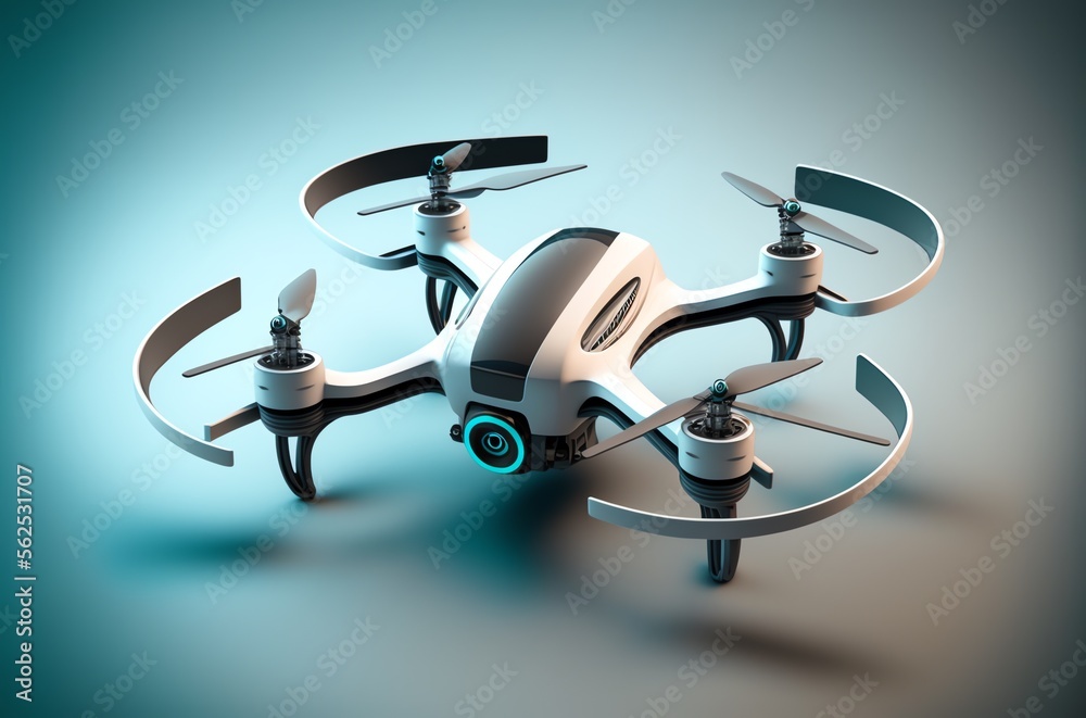 Modern drone quadcopter concept. Generative AI. Illustration Stock | Adobe  Stock