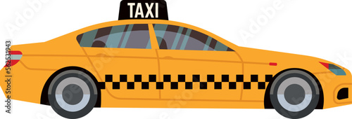 American yellow taxi car icon. Passenger transport