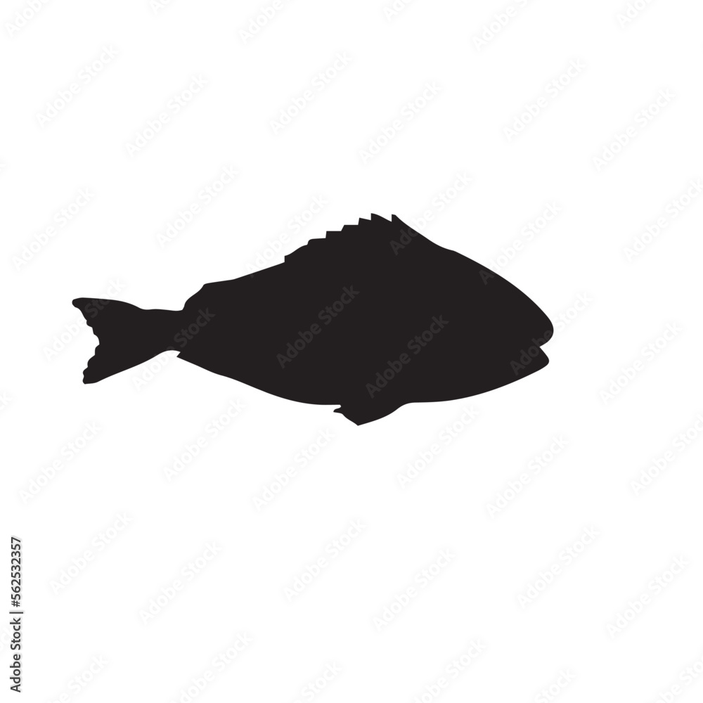 Cute black silhouette fish vector illustration icon. Tropical fish, sea fish, aquarium fish Cute black silhouette fish vector illustration icon. Tropical fish, sea fish, aquarium fish