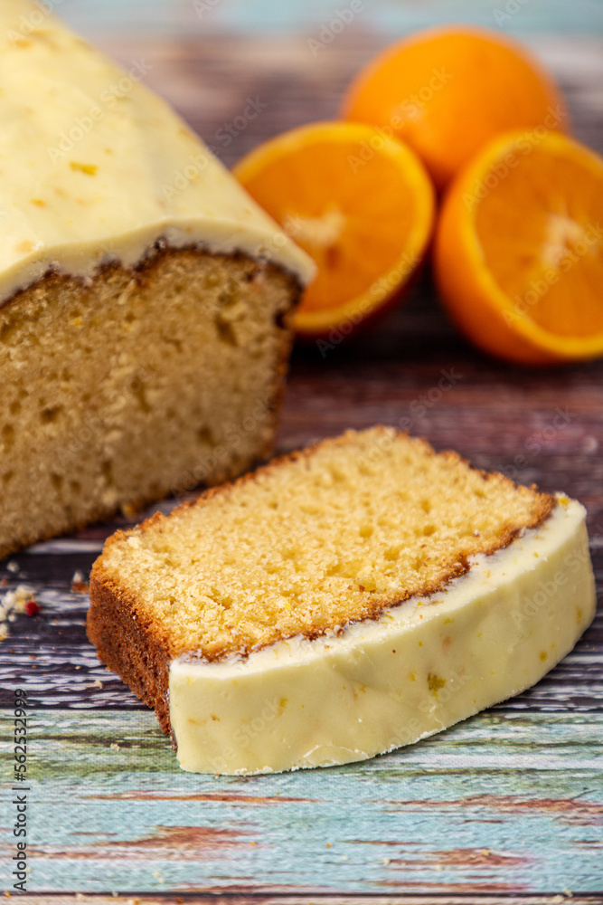 orange pudding on wood orange pudding on wood