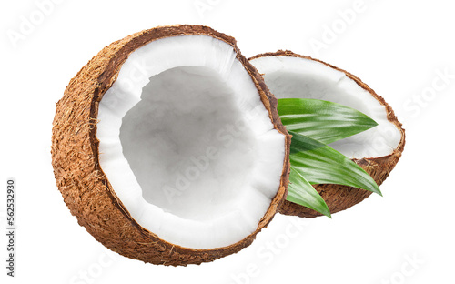 Delicious coconuts cut out