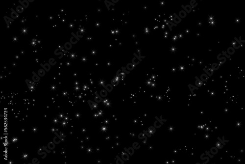 Abstract background - black sky and white stars.