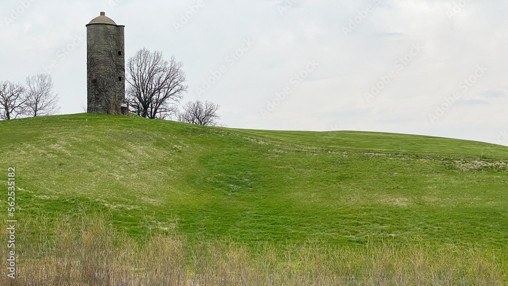 stone silo on the hill