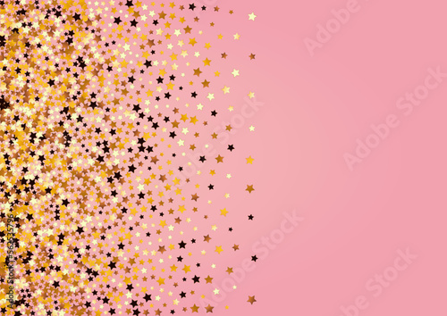 Sparkling Glow Vector Pink Background. Yellow