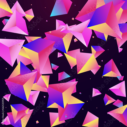 Digital Glass Vector Dark Violet Background.