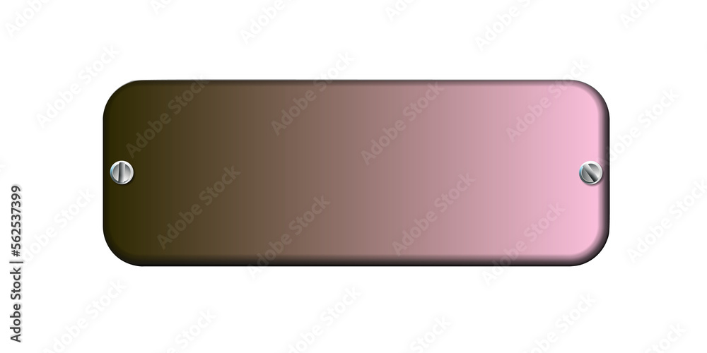 Copper metal plate with screws isolated. Style for graphic and web design, label, dark template. png Copper metal plate with screws isolated. Style for graphic and web design, label, dark template. png