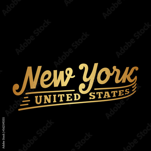Canvas Print The city of New York lettering design