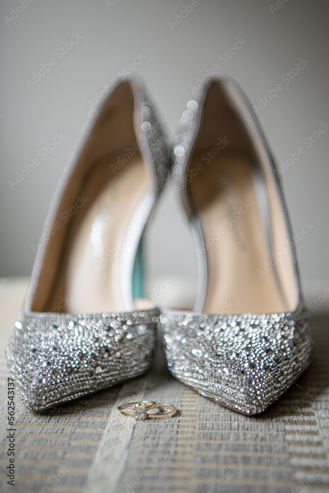 Sparkling wedding shoes