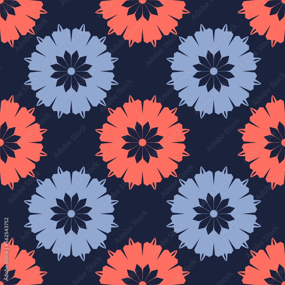 Seamless pattern with bright geometric ornament. Seamless pattern with bright geometric ornament.