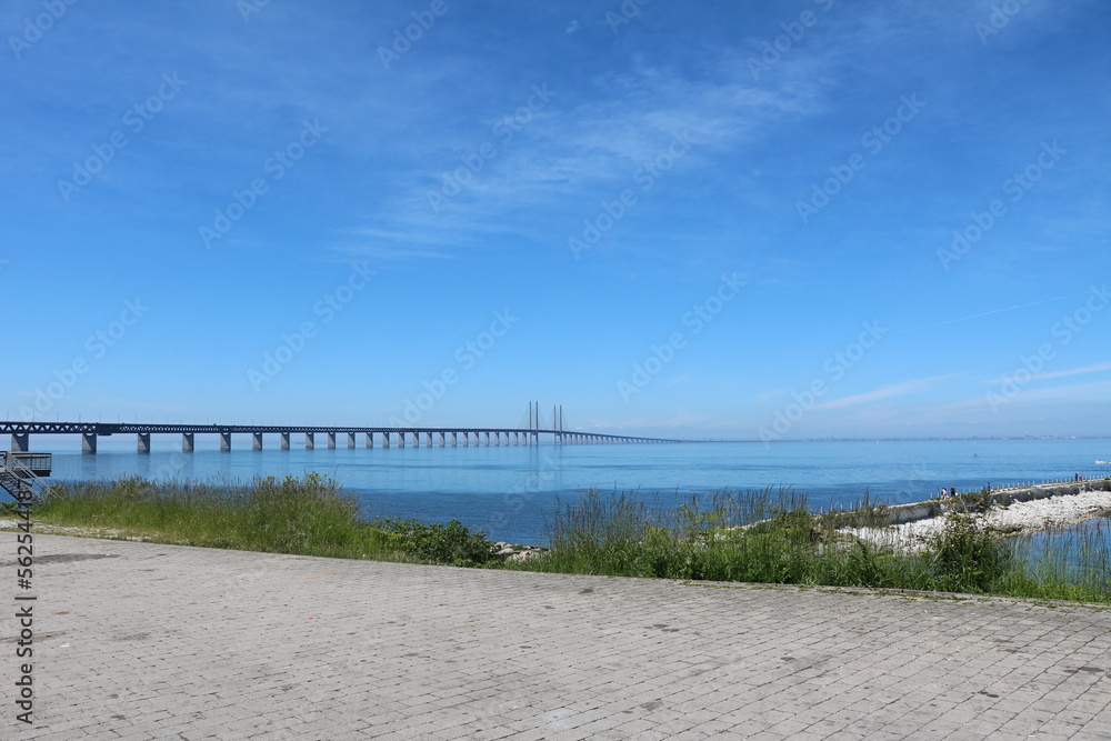 Connection from Denmark to Sweden via the Baltic Sea the Öresund Bridge
