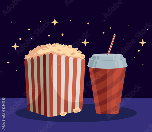 soda and pop corn food