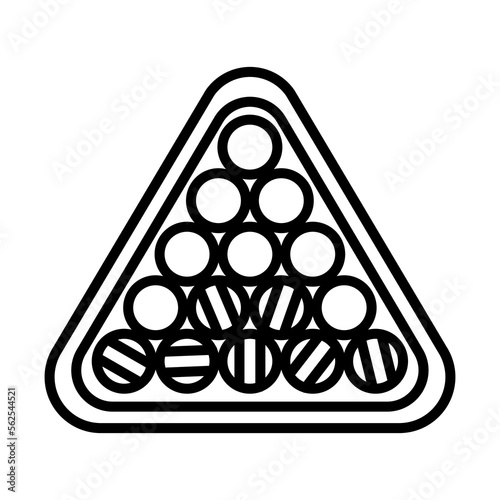 Billiard Ball Icon Logo Design Vector Template Illustration Sign And Symbol Pixels Perfect