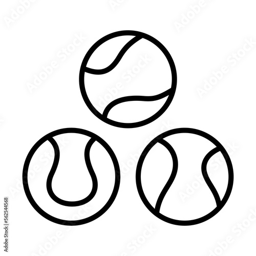 Tennis Ball Icon Logo Design Vector Template Illustration Sign And Symbol Pixels Perfect