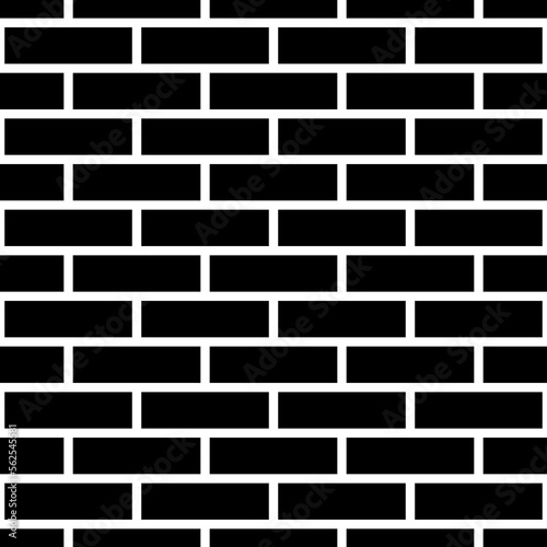 Seamless brickwall pattern. Bricks cladding wall. Walling wallpaper. Geometric ornament. Grid background. Geometrical backdrop. Mosaic motif. Digital paper, textile print, web design. Vector artwork.