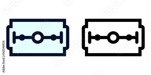 Razorblade. Color and Line Icons
