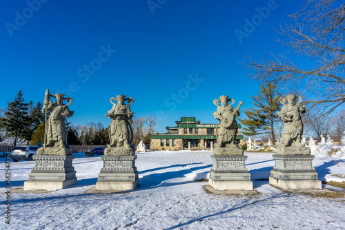 Vietnamese Chua Cham Lo Vuong Budhist temple constructed in 2015  in the city of Maple  Vaughan  Ontario  Canada. A National Heritage site.