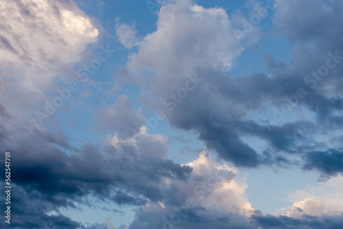 Section of the sky with cumulus and storm clouds © An-T