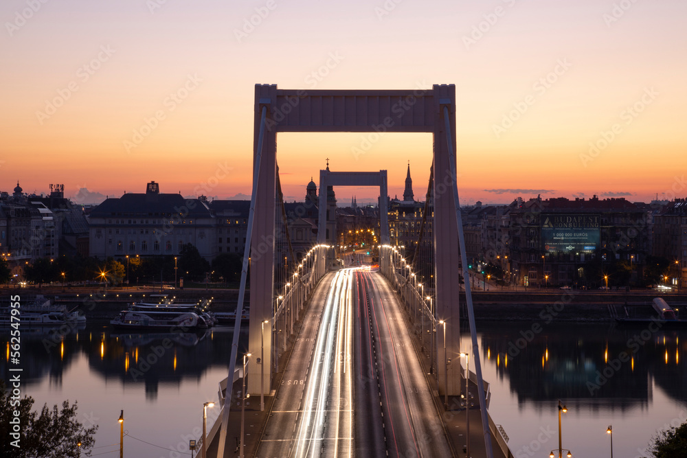 bridge at dawn in Budapest