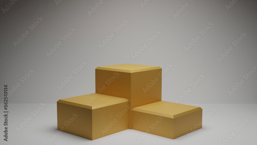 First place podium on light background First place podium on light background