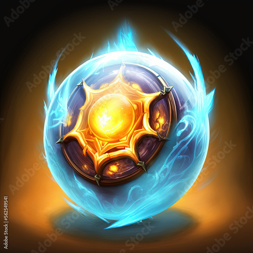  Magical orb icon, videogame asset