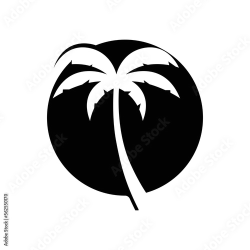 Palm tree summer logo template vector illustration © acilliaeggi