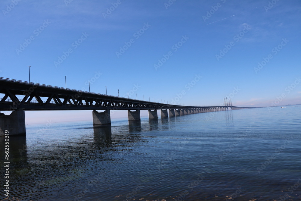 Connection from Denmark to Sweden via the Baltic Sea the Öresund Bridge