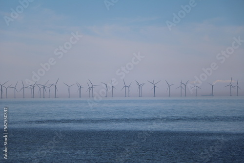 Wind turbine in the Baltic Sea, between Sweden and Denmark photo